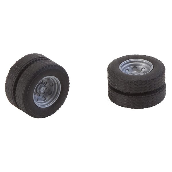 FALLER 163112 complete wheels twin tires for Car System vehicles